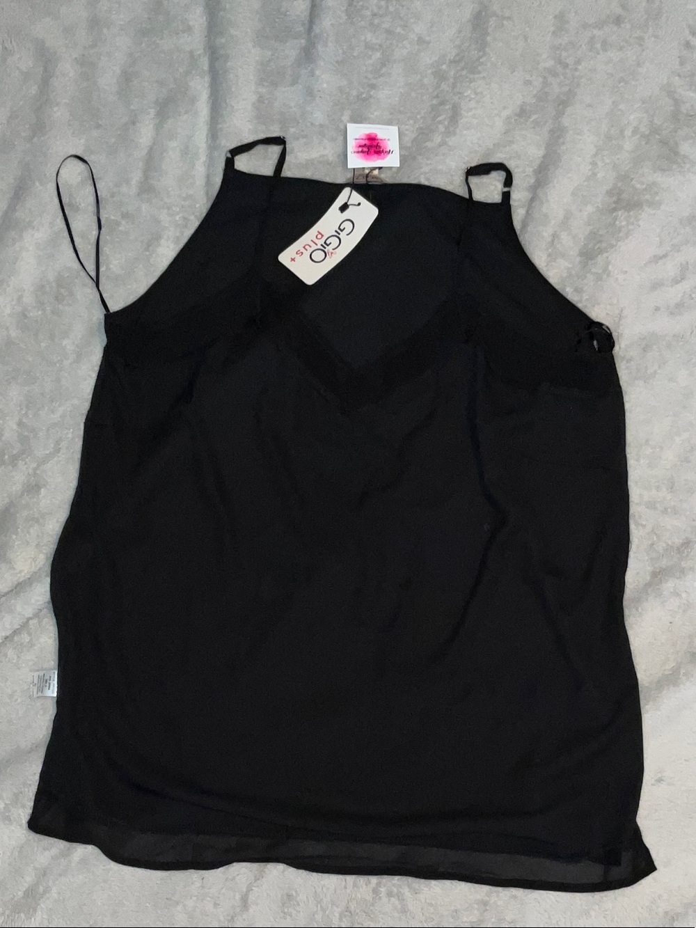 Women's Black Spaghetti Strap Camisole